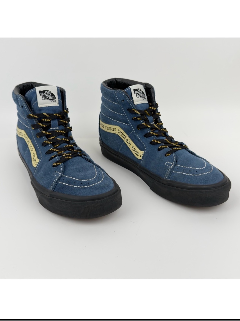 Vans Sk8-Hi Parks Project Leave It Better Blue Suede High Top Mens 6.5 Womens 8